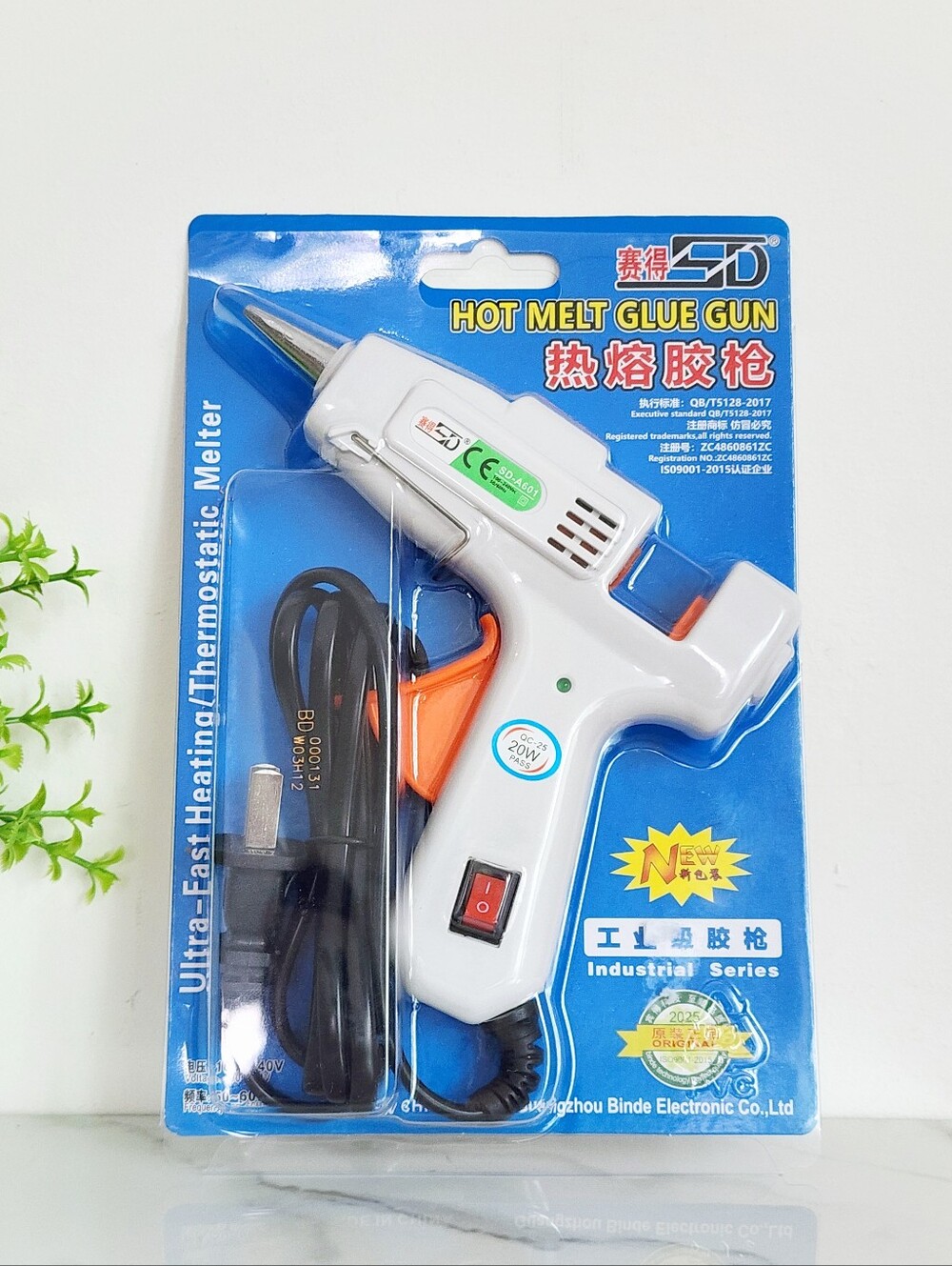 Hot Melt Glue Gun SD-A601 25W Electric Craft Glue Gun with On/Off Switch 7mm